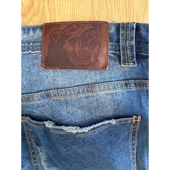 Hustle Gang Men’s Blue Wash Monarch Jeans SIZE 42 - Picture 5 of 10